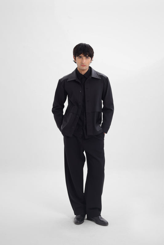 Dual Black Boxy Jacket