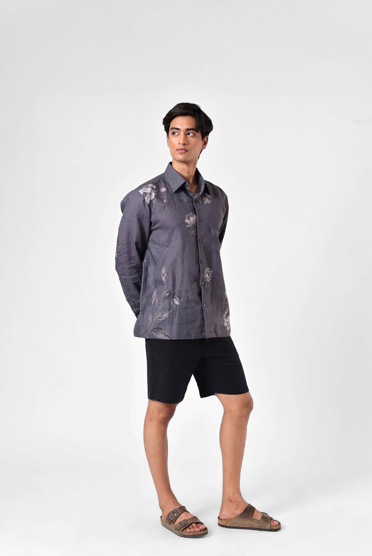 Garden Linen Shirt in Grey