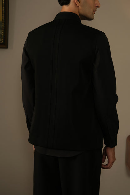 Black Panelled Bandhgala