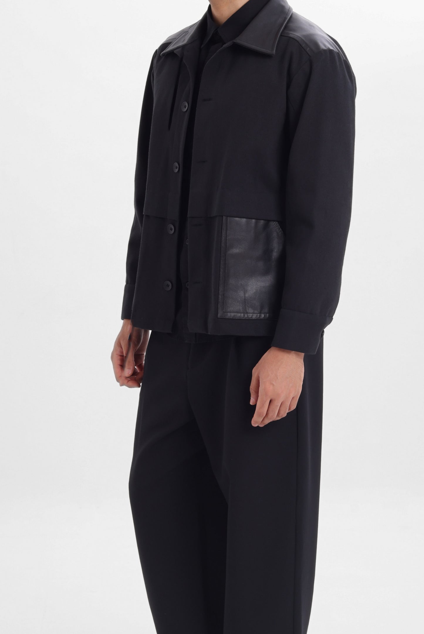 Dual Black Boxy Jacket