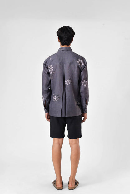 Garden Linen Shirt in Grey