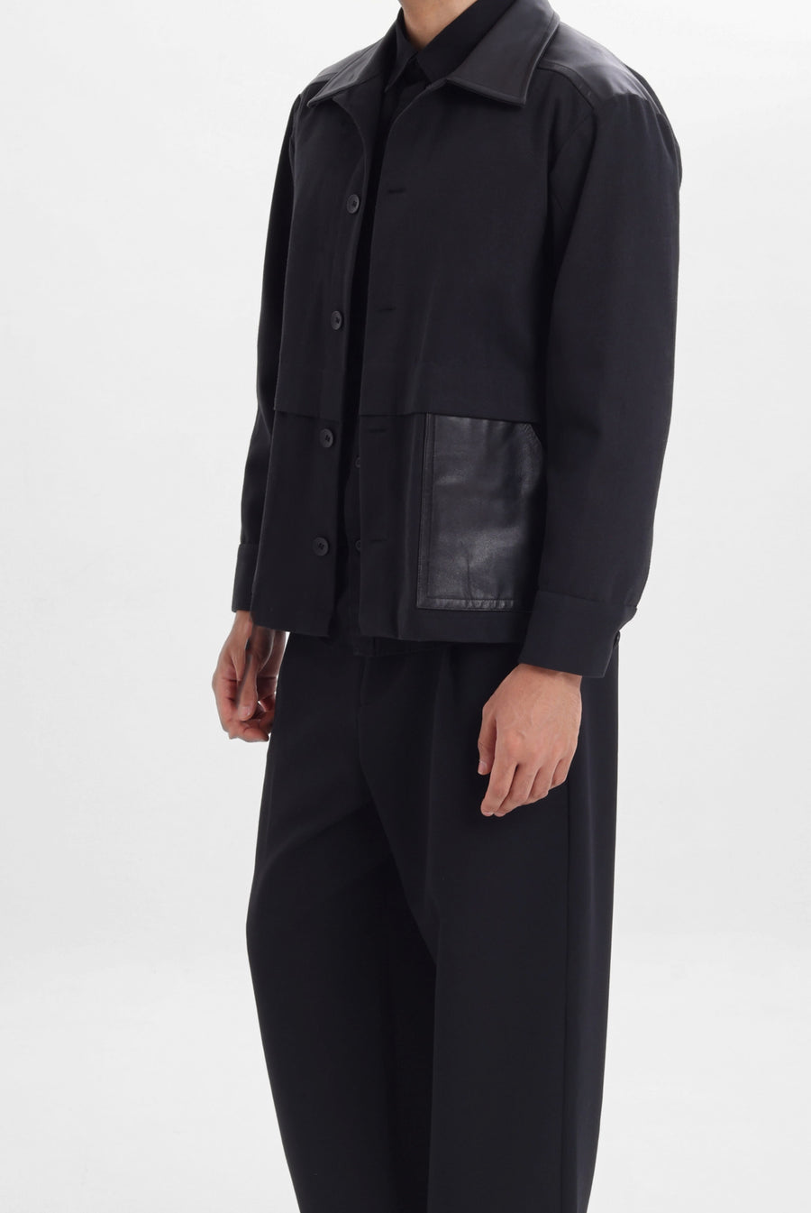 Dual Black Boxy Jacket