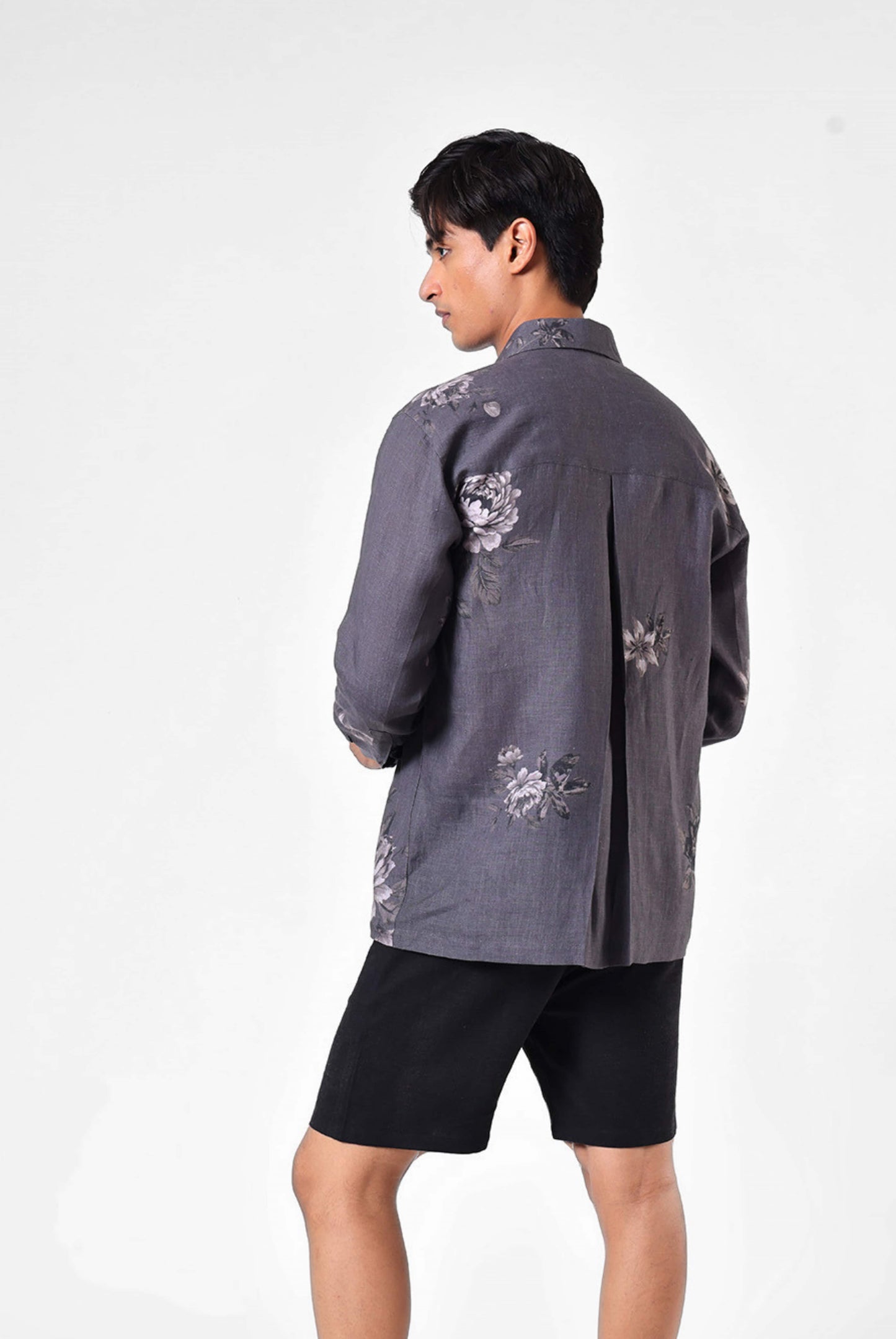 Garden Linen Shirt in Grey