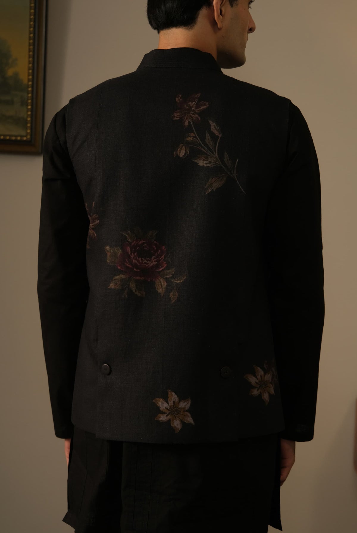 Garden Linen Bandhgala