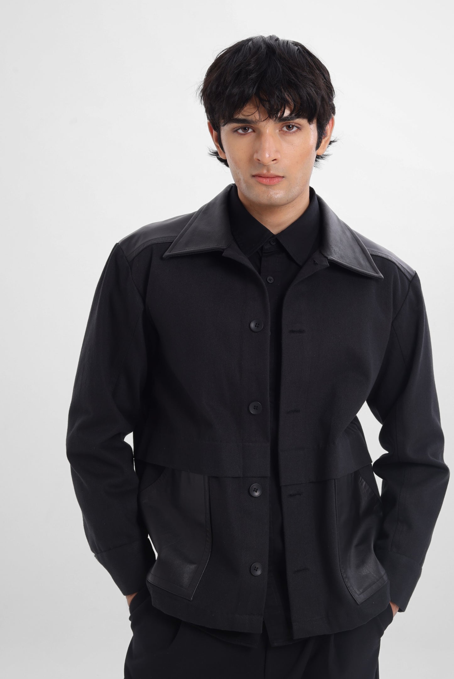 Dual Black Boxy Jacket