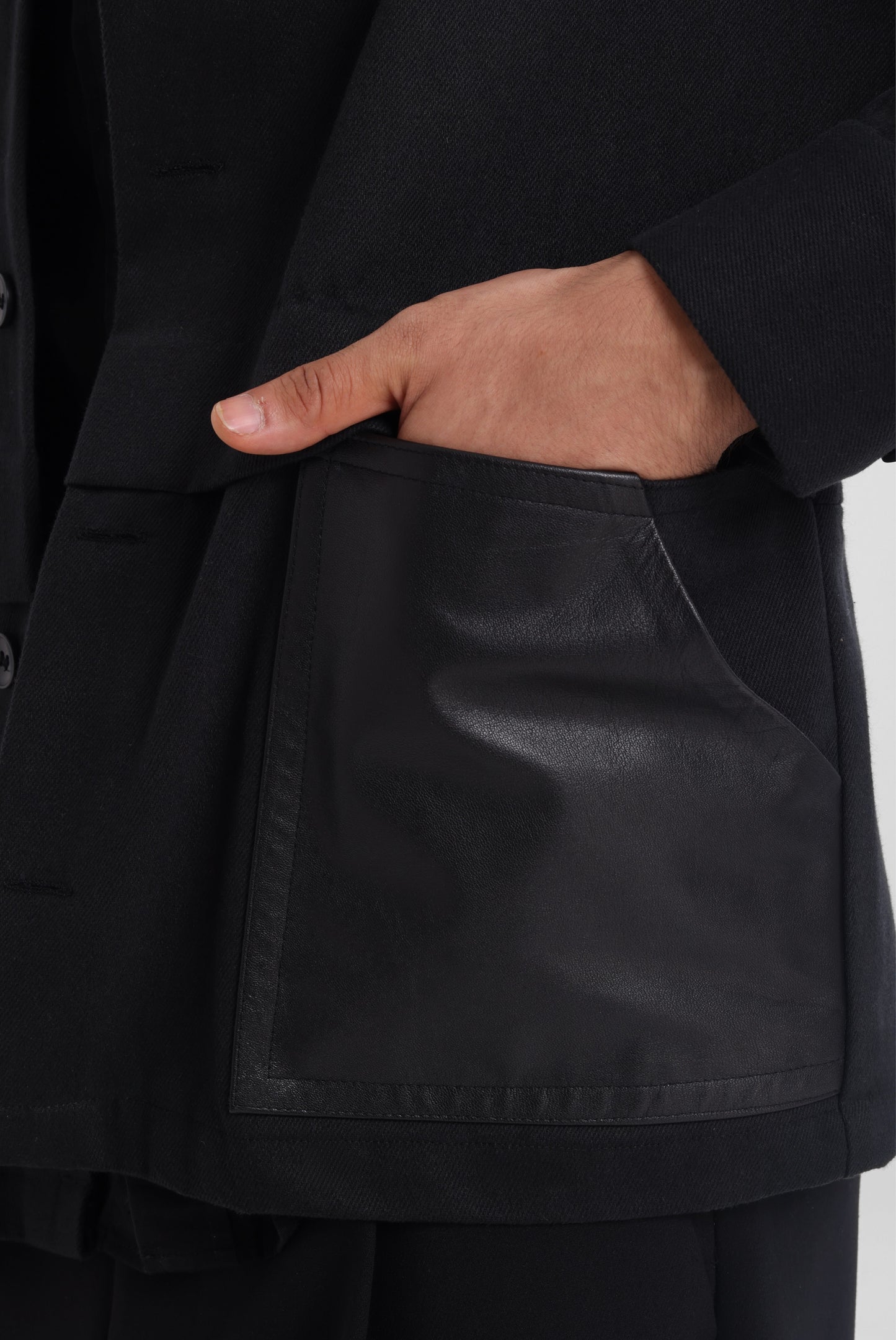 Dual Black Boxy Jacket