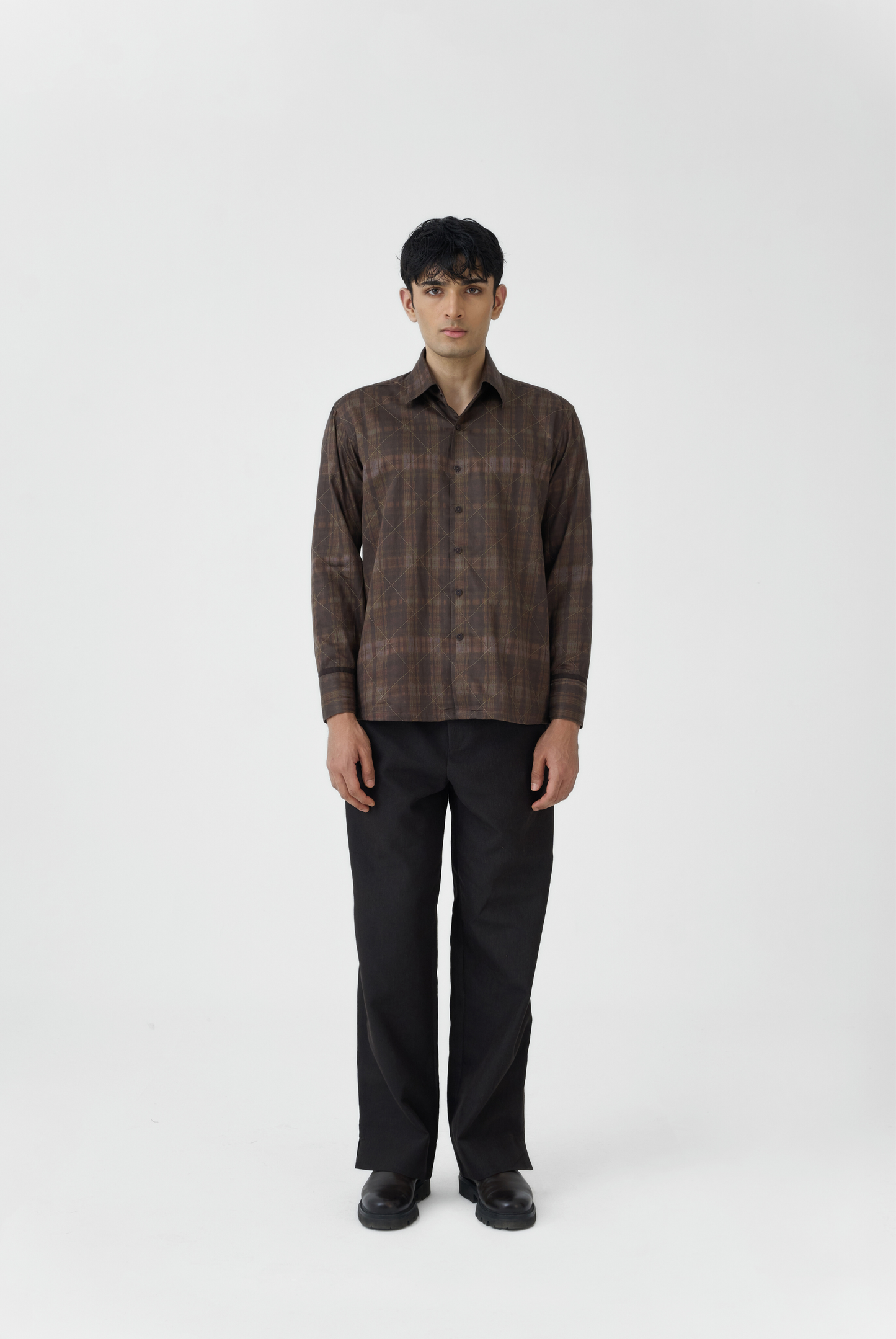 Criss-Cross Grid Shirt