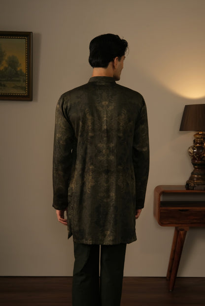 Olive Botanical Kurta Set