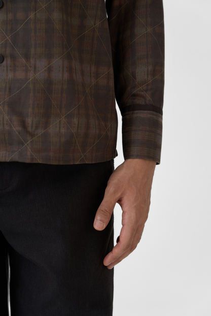 Criss-Cross Grid Shirt