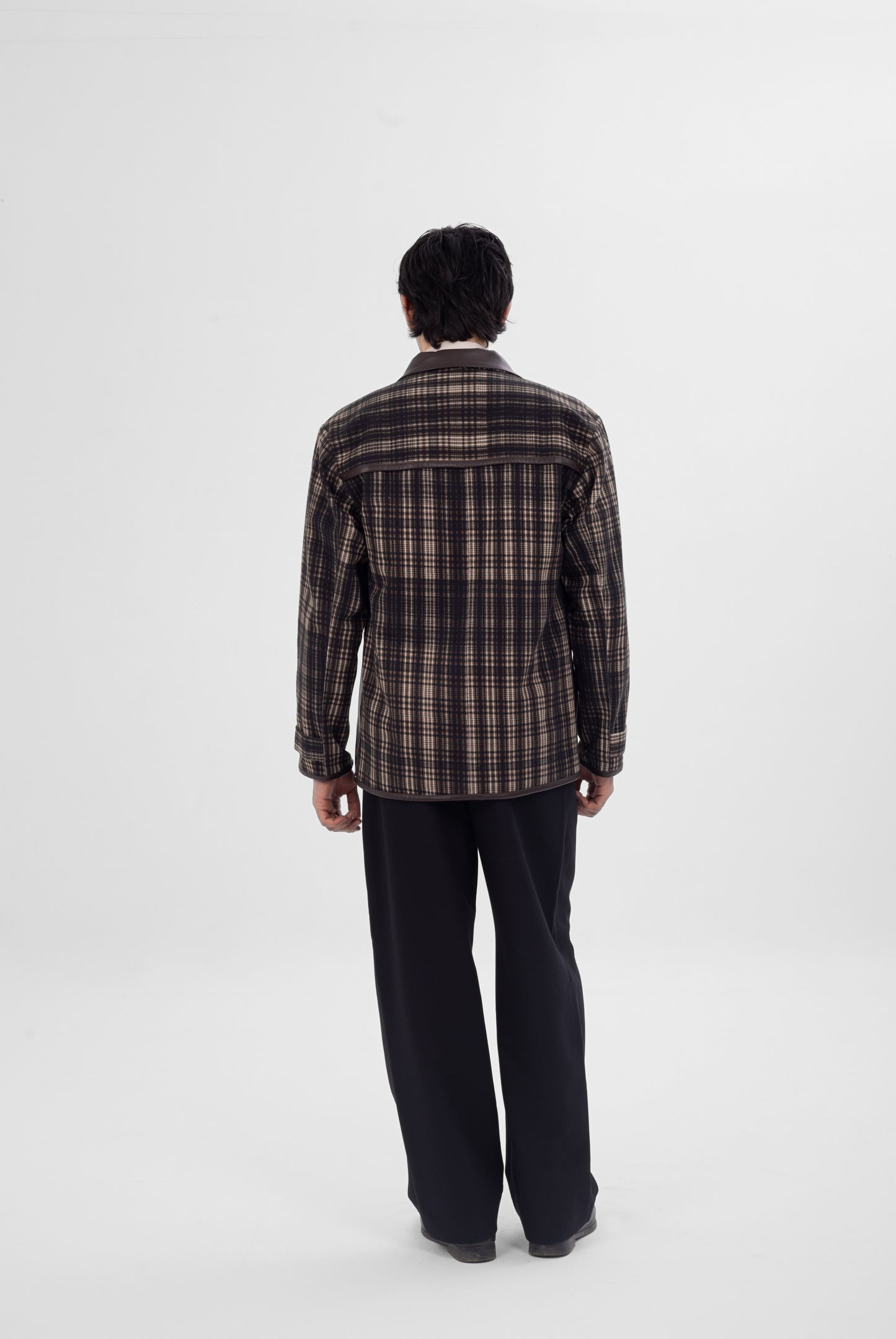 Strata Jacket with Contrast Leather