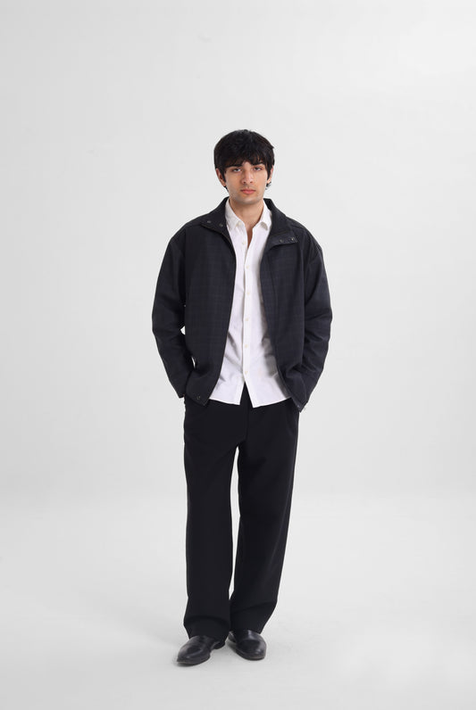 Black Panelled Bomber