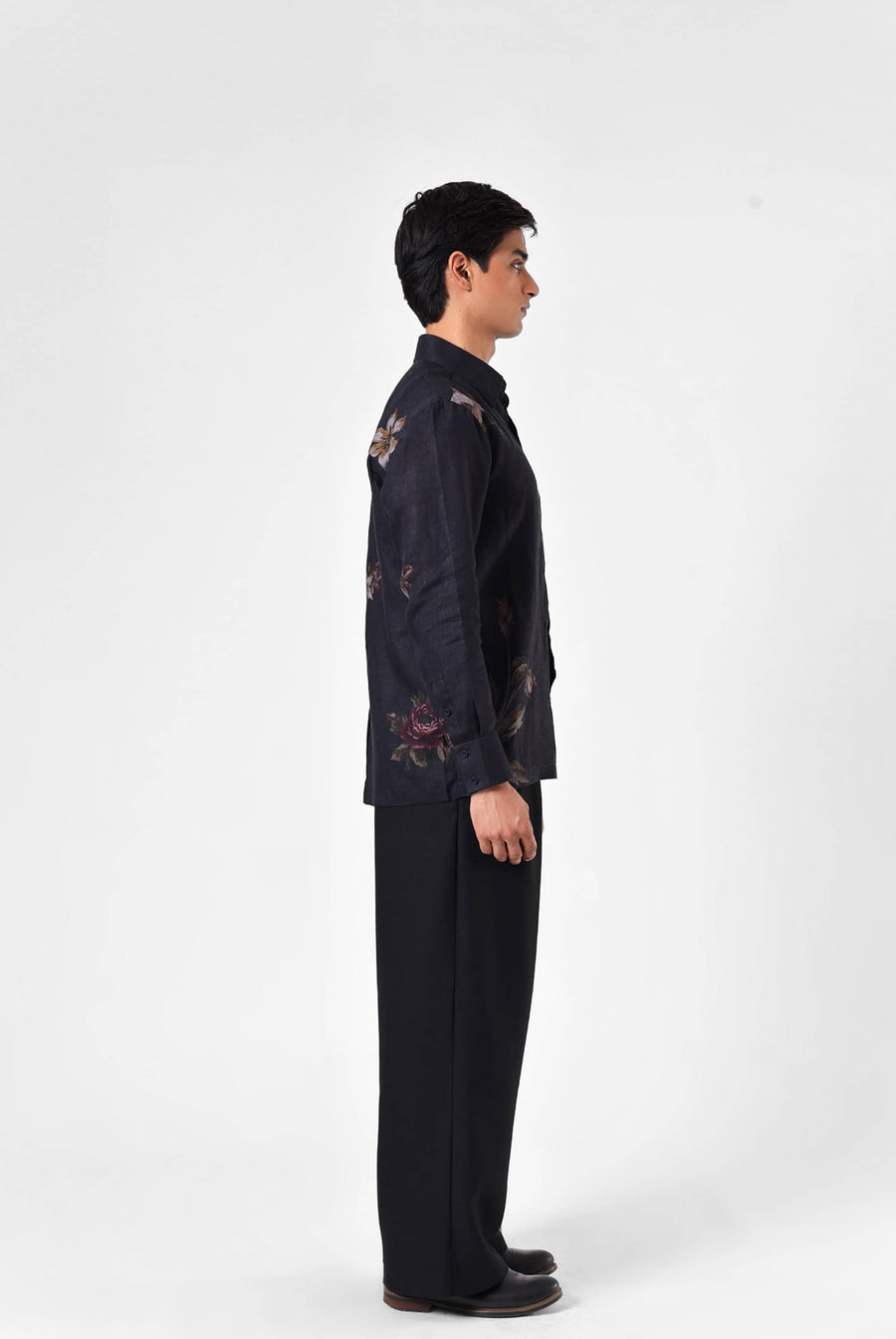 Garden Linen Shirt in Black