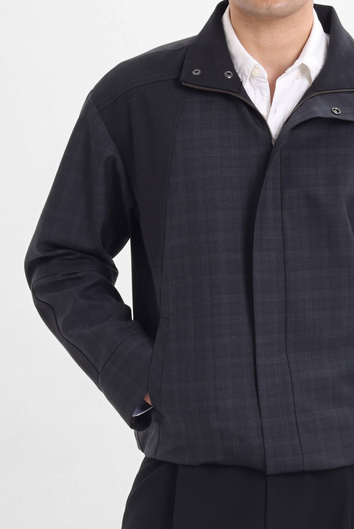 Black Panelled Bomber