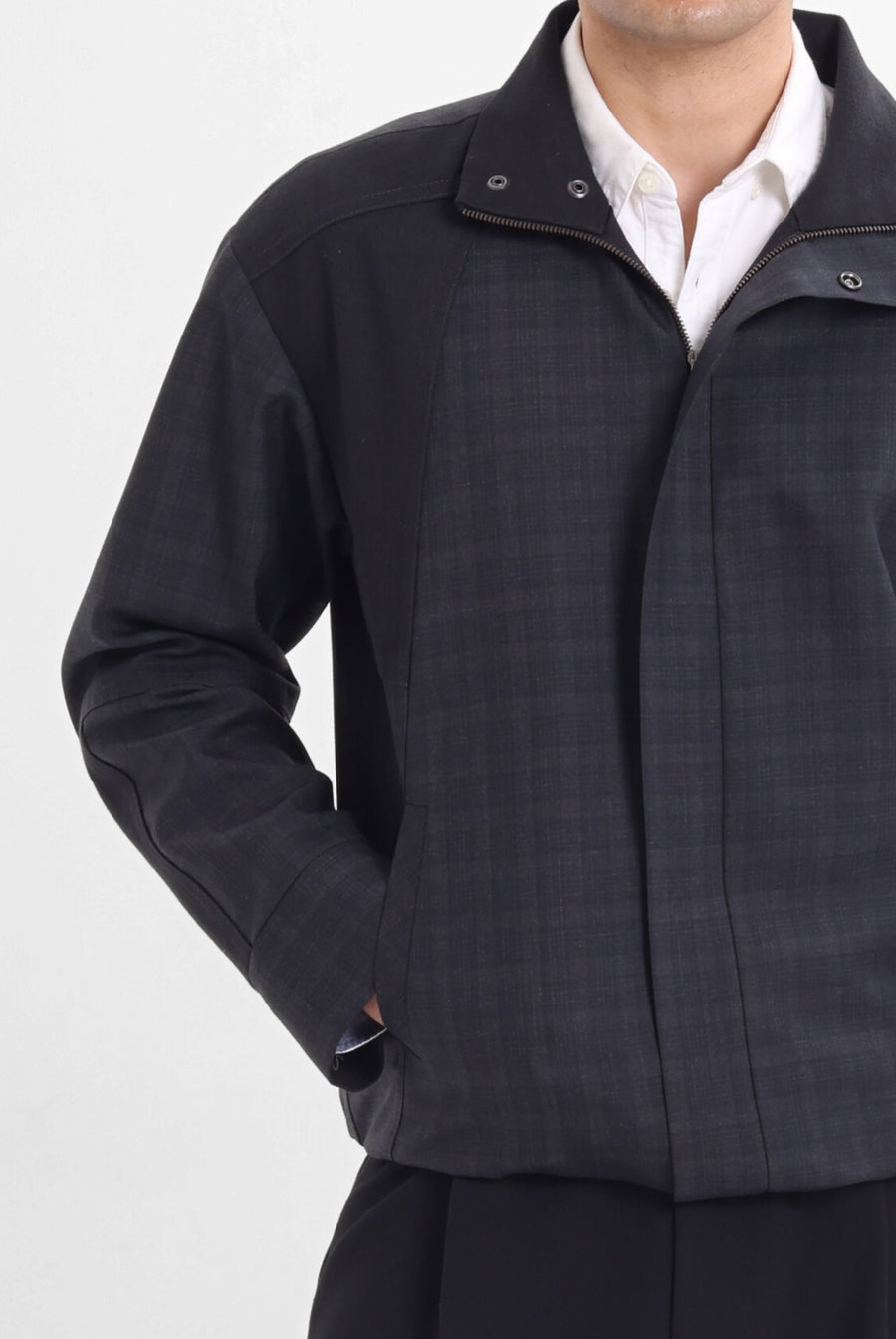 Black Panelled Bomber