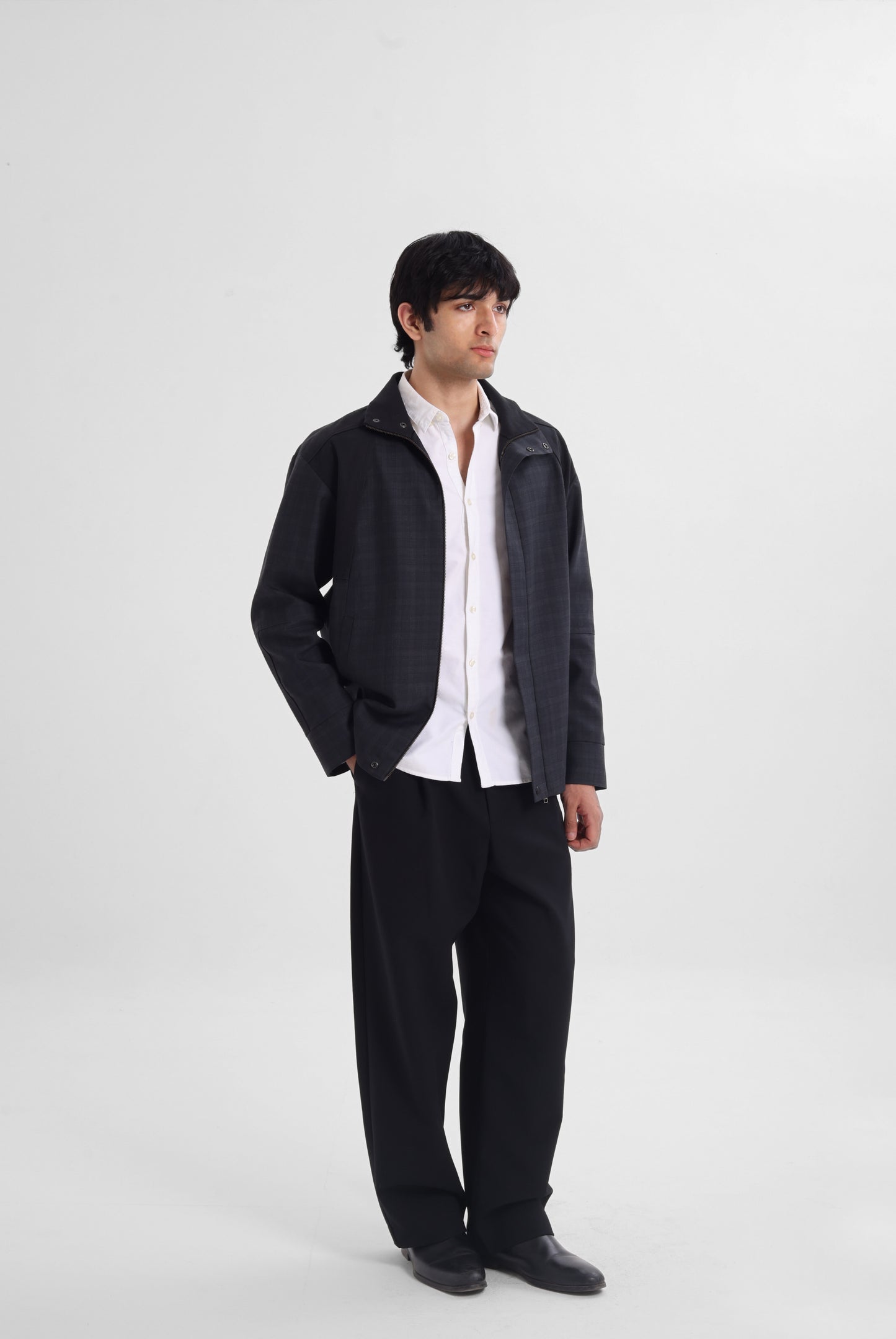 Black Panelled Bomber