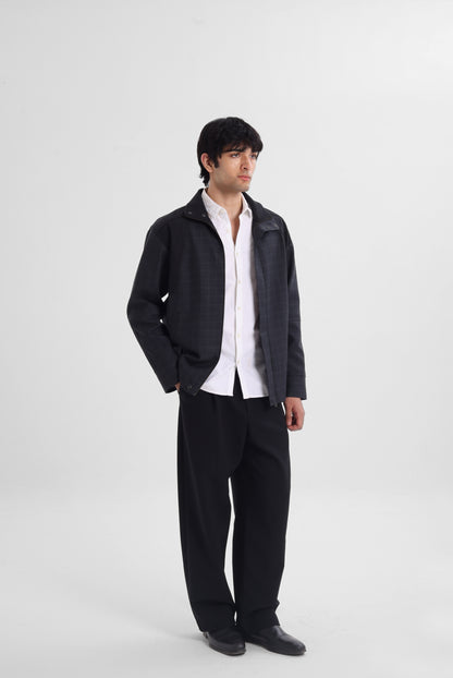 Black Panelled Bomber