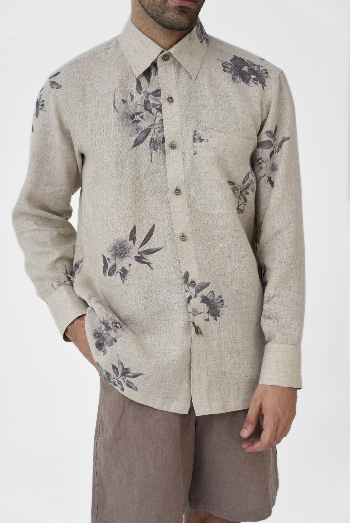 Linen Floral Shirt