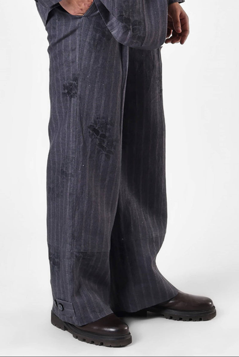 Charcoal Etch Blazer Set in Linen