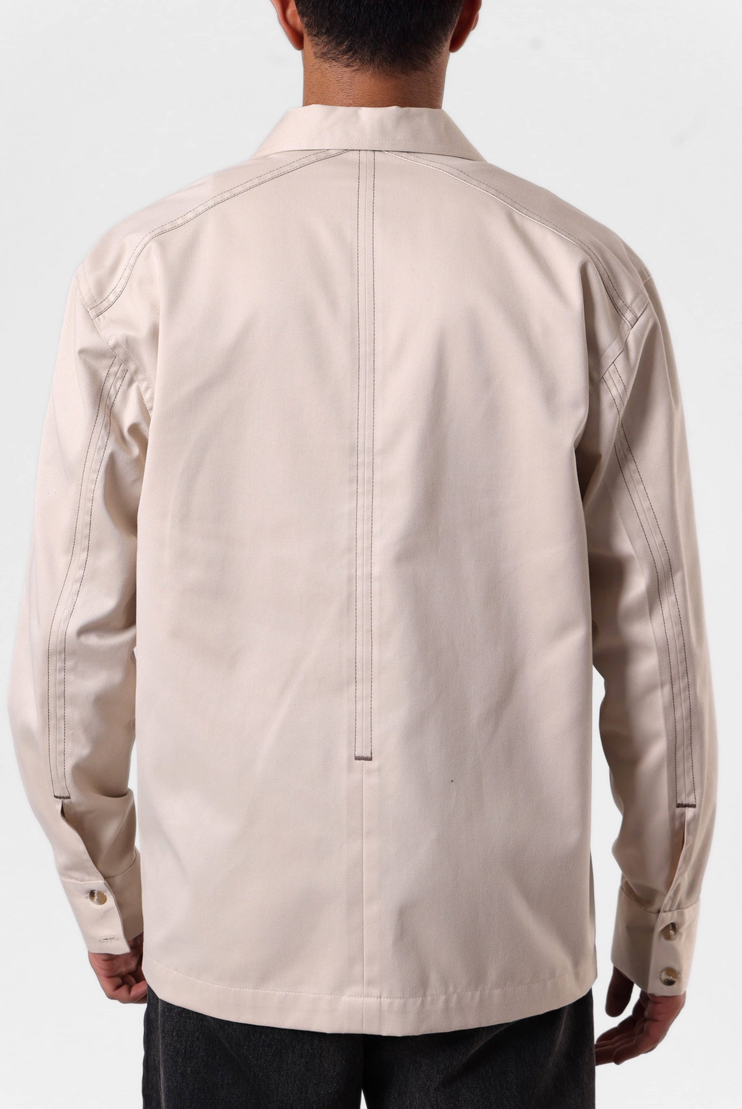 Beige Utility Overshirt