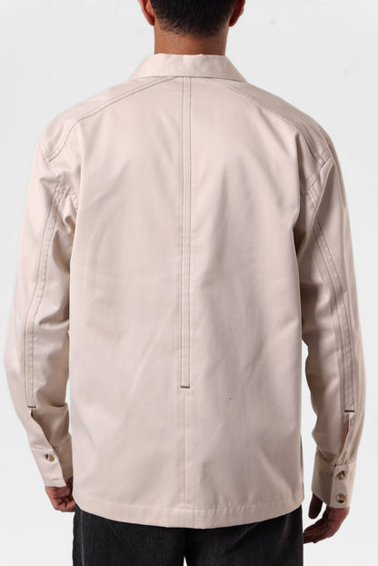 Beige Utility Overshirt