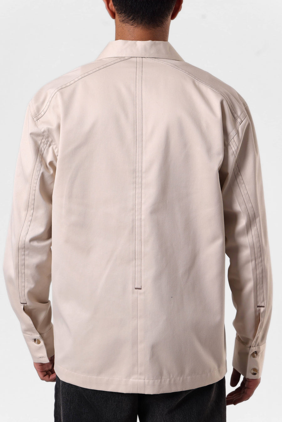 Beige Utility Overshirt