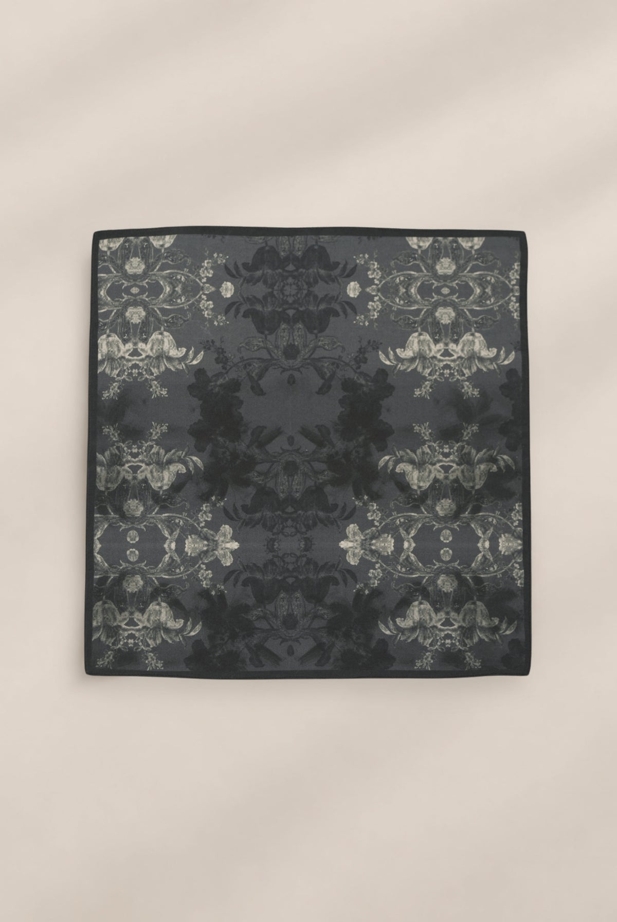 Navy Botanical Pocket Square