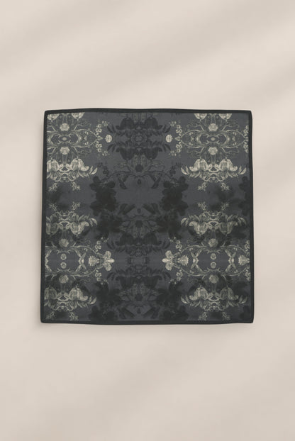 Navy Botanical Pocket Square